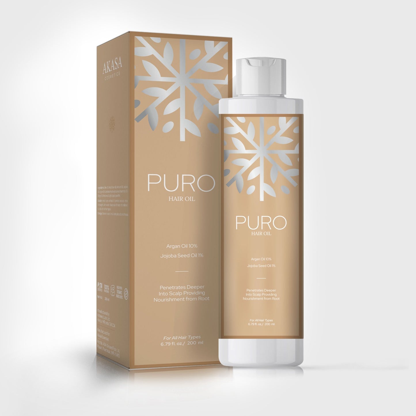 Akasa Puro Hair Oil – Herbal Nourishment & Hair Fall Control 200ml