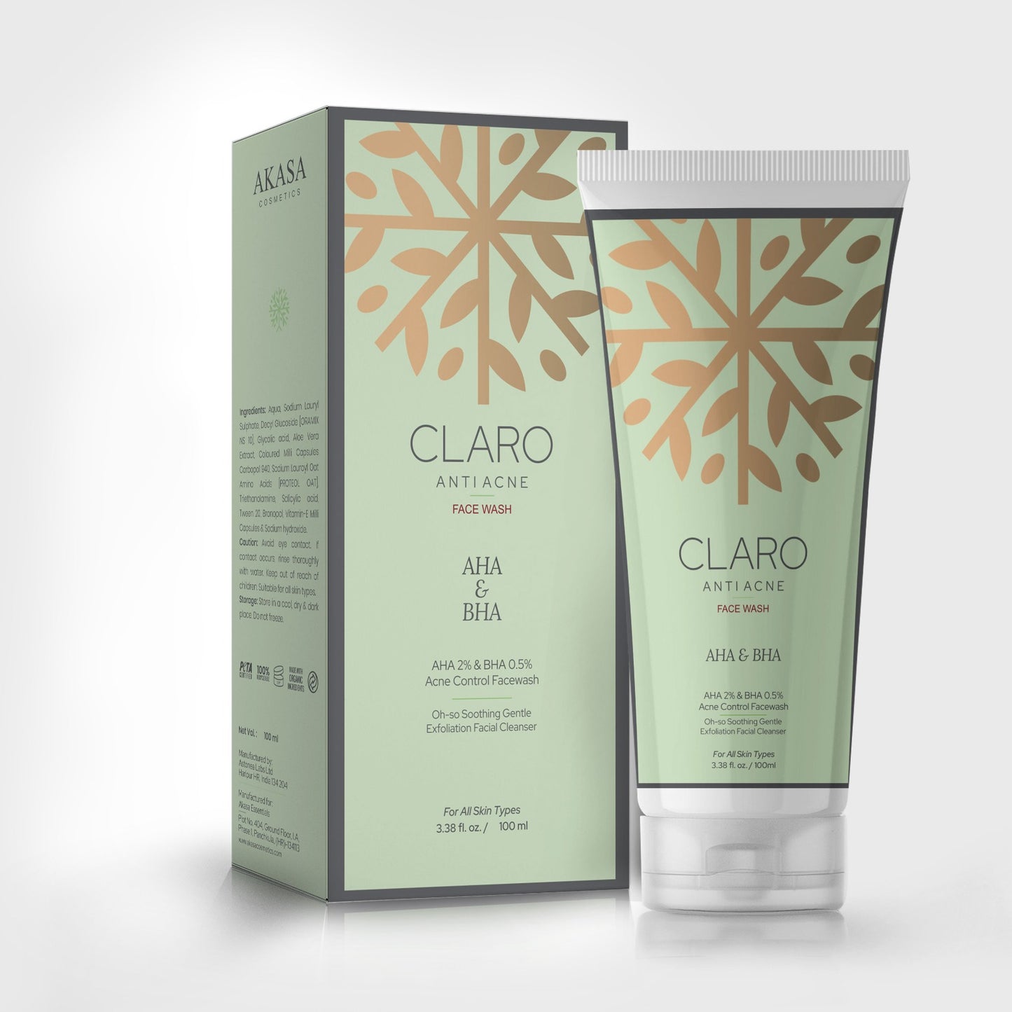Akasa Clora Anti Acne Facewash – Clear Skin Formula 100ml