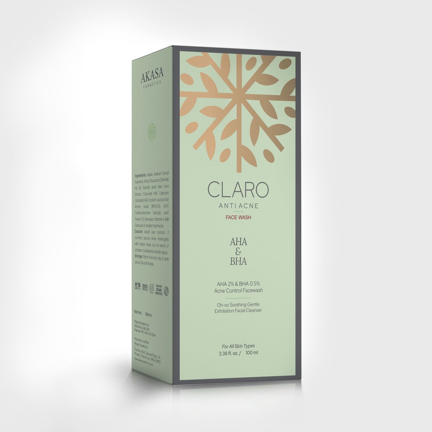 Akasa Clora Anti Acne Facewash – Clear Skin Formula 100ml