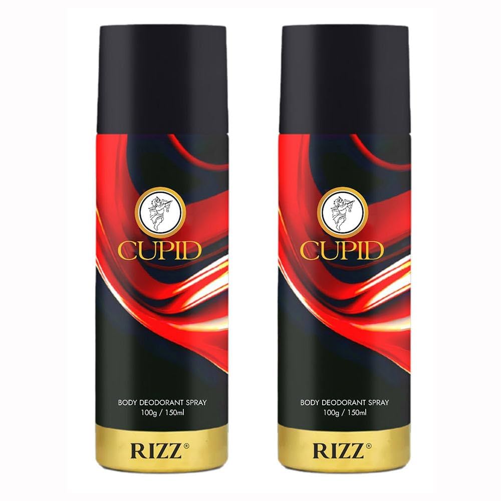 Cupid RIZZ Men's Deodorant Spray - 150ml Pack of 2