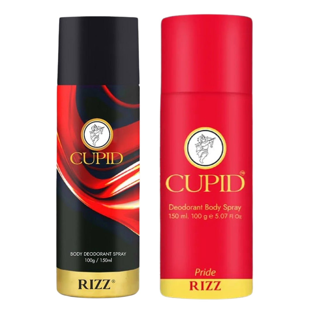 Cupid RIZZ Men's Deodorant Combo Body Spray – 150ml x 2 