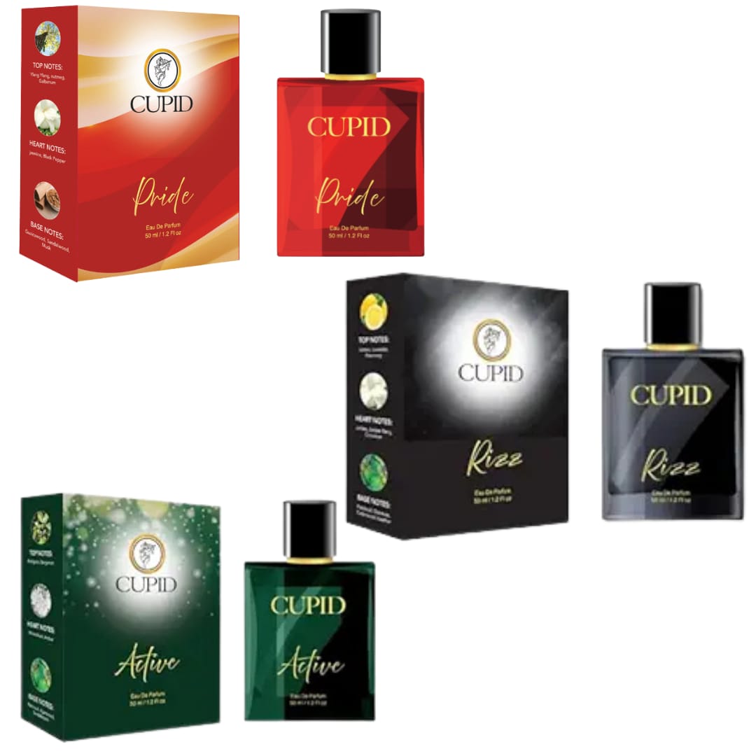 Men’s and Women's Perfume– Cupid Pride, Rizz, Active 