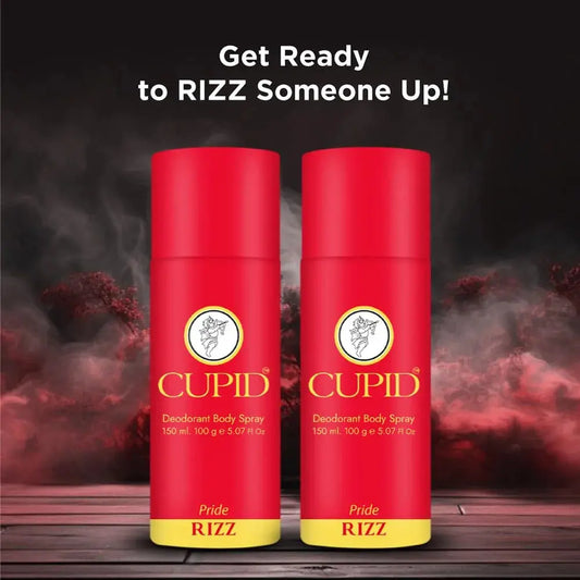 Cupid Pride Rizz Deodorant Body Spray 150ml (Pack of 2)