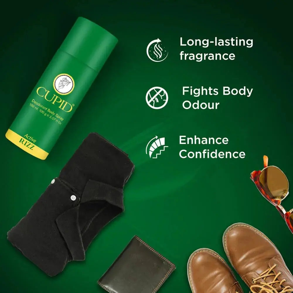 Cupid Rizz Deodorant Body Spray – 150ml (Pack of 2)
