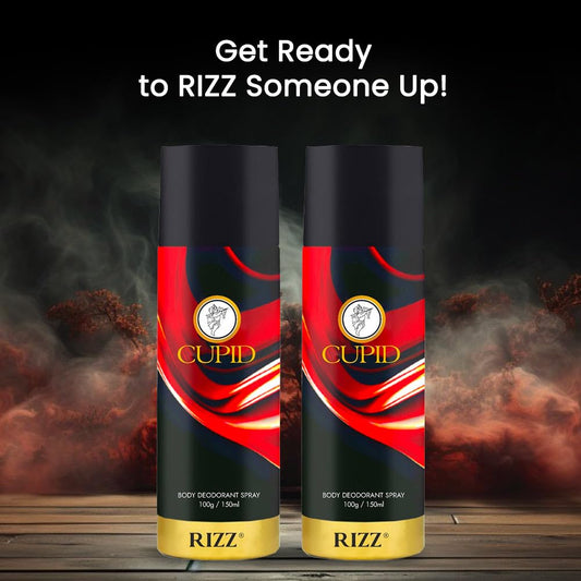 Cupid RIZZ Men's Deodorant Spray - 150ml Pack of 2