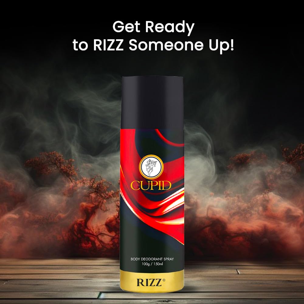 Cupid RIZZ Men's Deodorant Spray - 150ml Pack of 2
